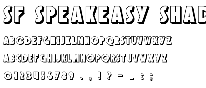 SF Speakeasy Shaded font